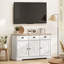 Buffet 46,5 "avec 3 portes de grange et 3 tiroirs - blanc