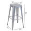 Tabouret à hauteur de comptoir de 30 pouces, ensemble de 2 tabourets de bar en métal sans dossier, non empilable, amovible et facile à assembler, conception peu encombrante pour îlot de cuisine / bar / café / salle à manger (argent)-512276114-512276117-509726878