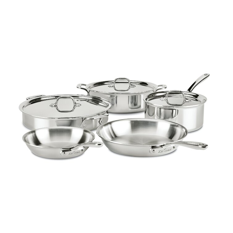 All-clad D3 Stainless Cookware Set Professional Grade, 14-Piece