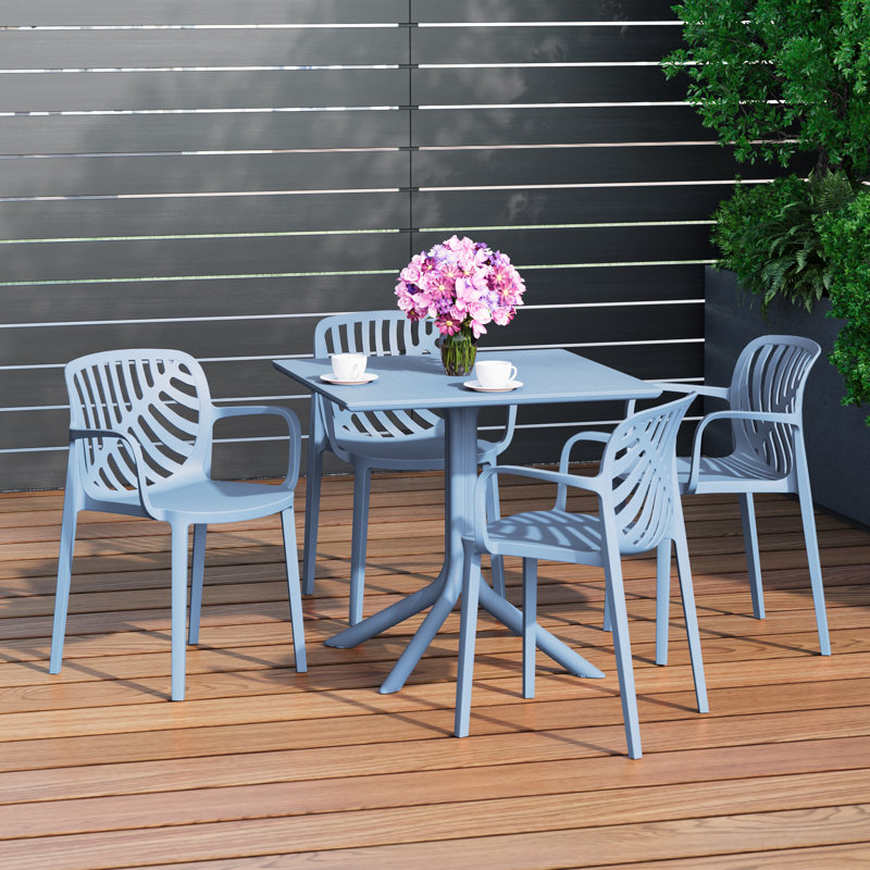 Ensemble repas carré pour 4 personnes, Blue
