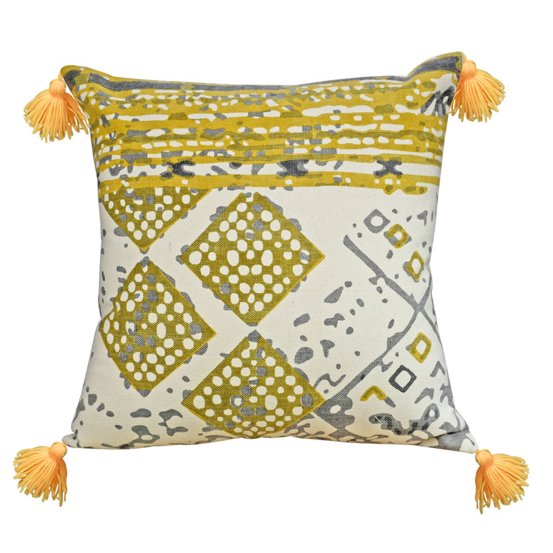 Geometric Cotton Throw Pillow