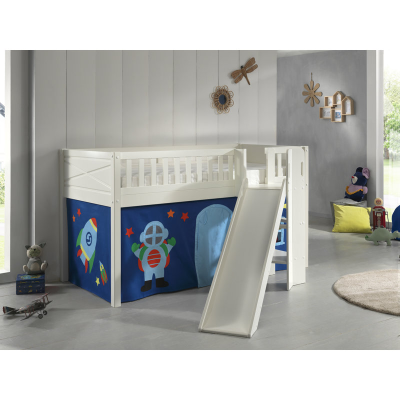 European Single (90 X 200 Cm) Mid Sleepers with Built-in Ladder Included, Basic