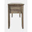 Bureau en bois massif Budworth avec prises intégrées-1709096166