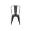 Lot de 2 chaises de salle à manger en métal noir mat, assise de 45,7 cm, empilables, montage facile, idéales pour la salle à manger et la cuisine, parfaites pour un bar.