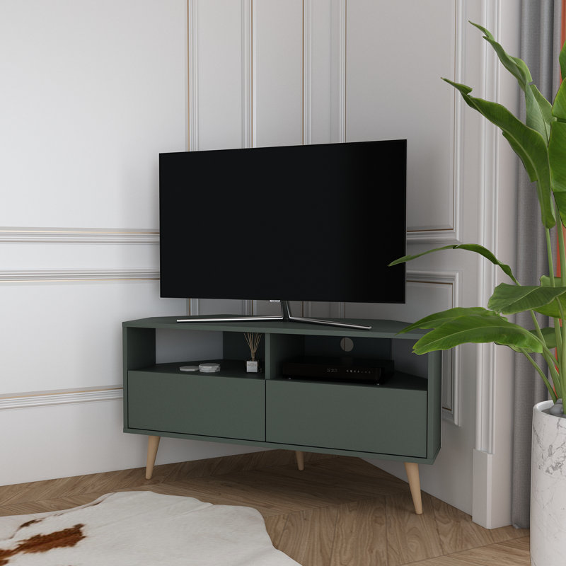 Meuble télé de coin 47 po Aura, Vert Silva