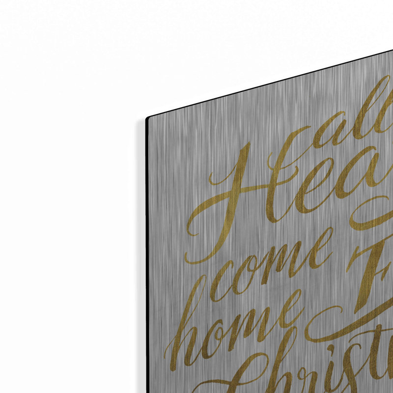 «Come Home for Christmas» par Cindy Jacobs, art mural en métal, H 12 po x l 12 po