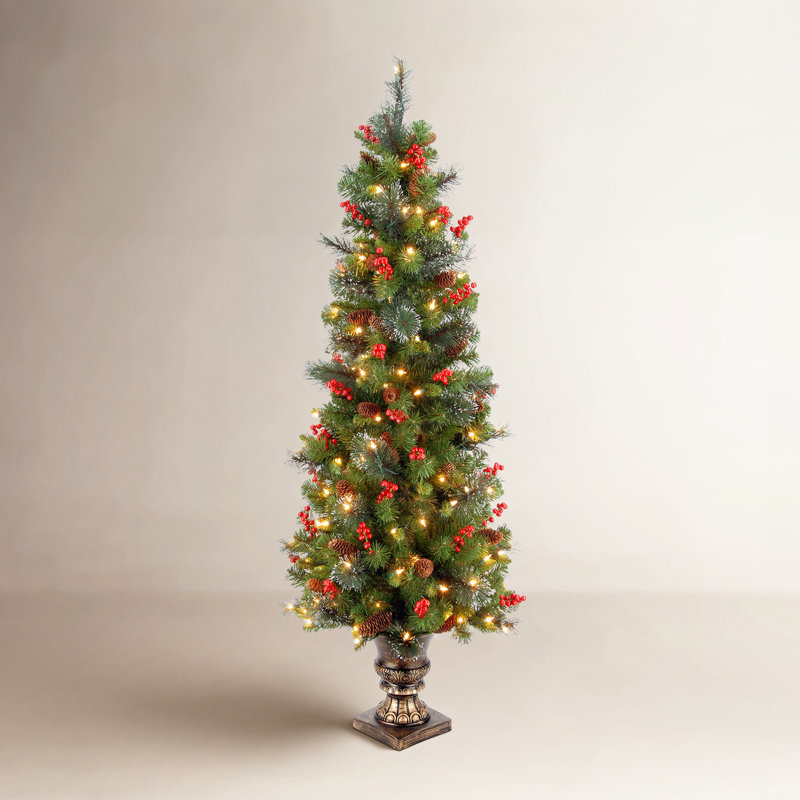 Arbre de Noël épinette Crestwood, 5 pi, Lumières blanches