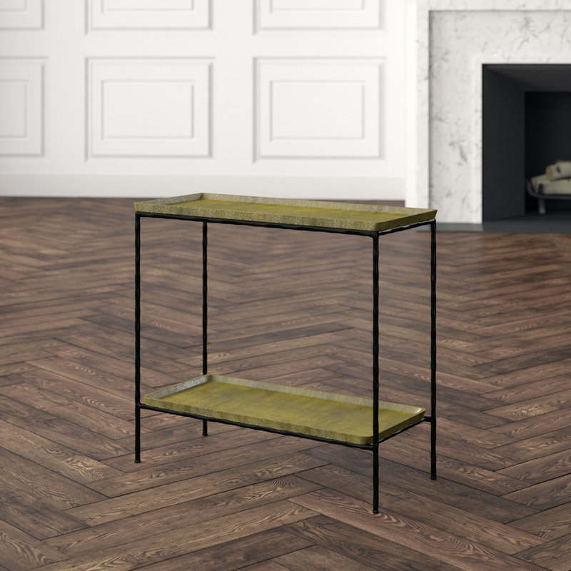 Boyles End Table, Antique Brass