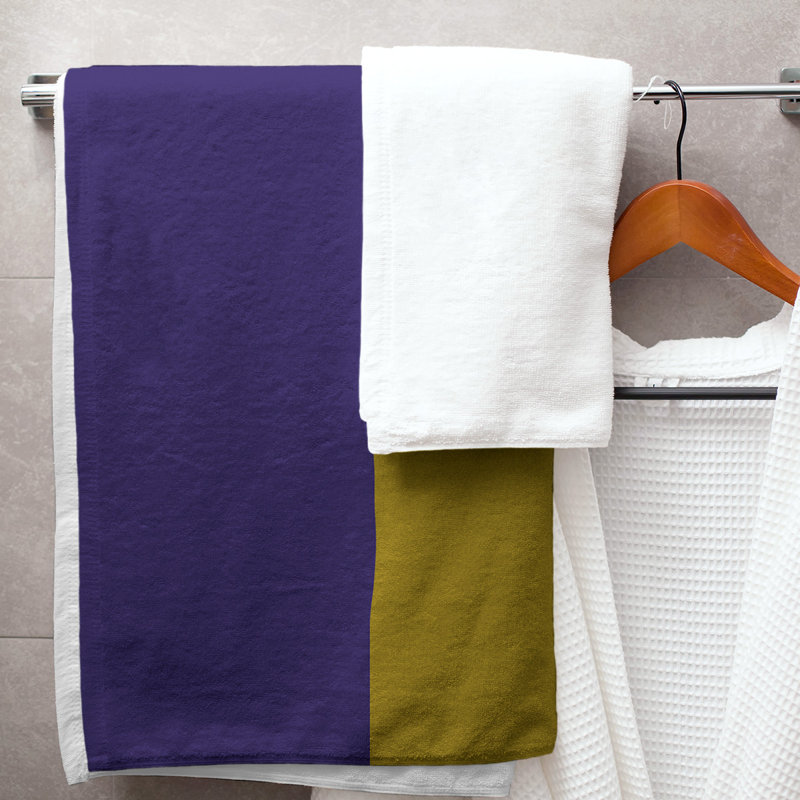 Bath Towel, Light Purple/Gold