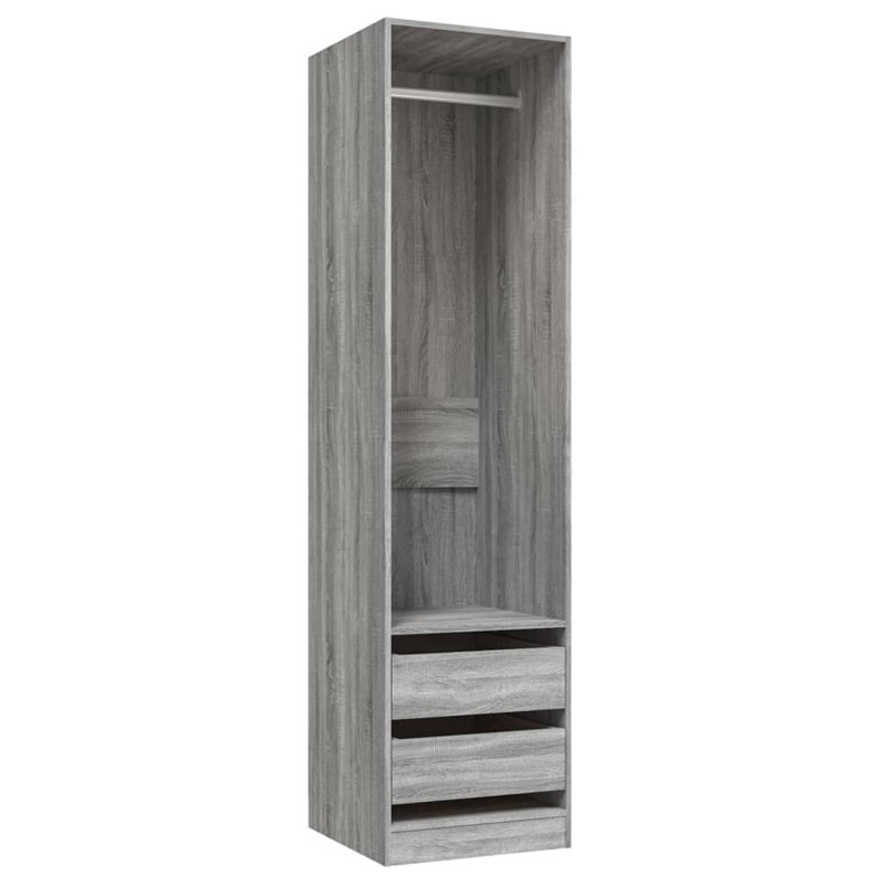 Edela Manufactured Wood Wardrobe, Grey Sonoma