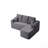 Cloud Sectional Sofa With L-Shape Chaise And Side Pockets , Modern Modular Design, Deep Seating, Upholstered Couch For Living Room/Bedroom, No Assembly Required , Grey,Right-1394110452-1394110450