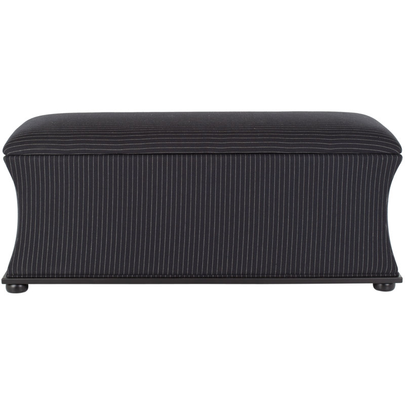 Banc de rangement rembourré Maiden, Noir / crème