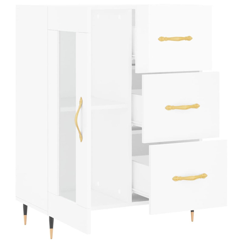 Roulston 1 - Door Rectangle Accent Cabinet, High Gloss White