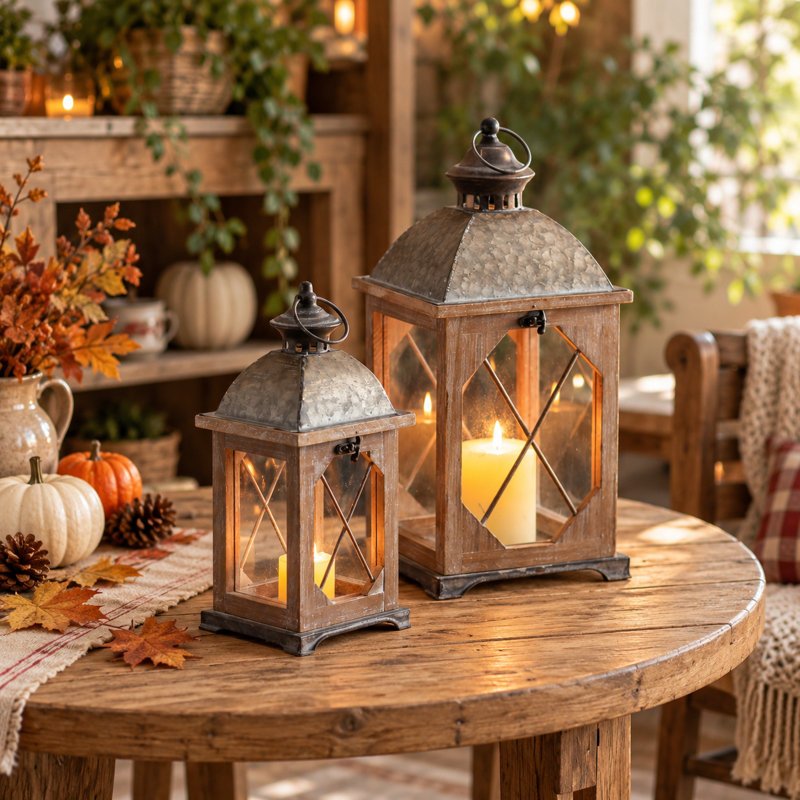 16.94 " Solid Wood Candlestick