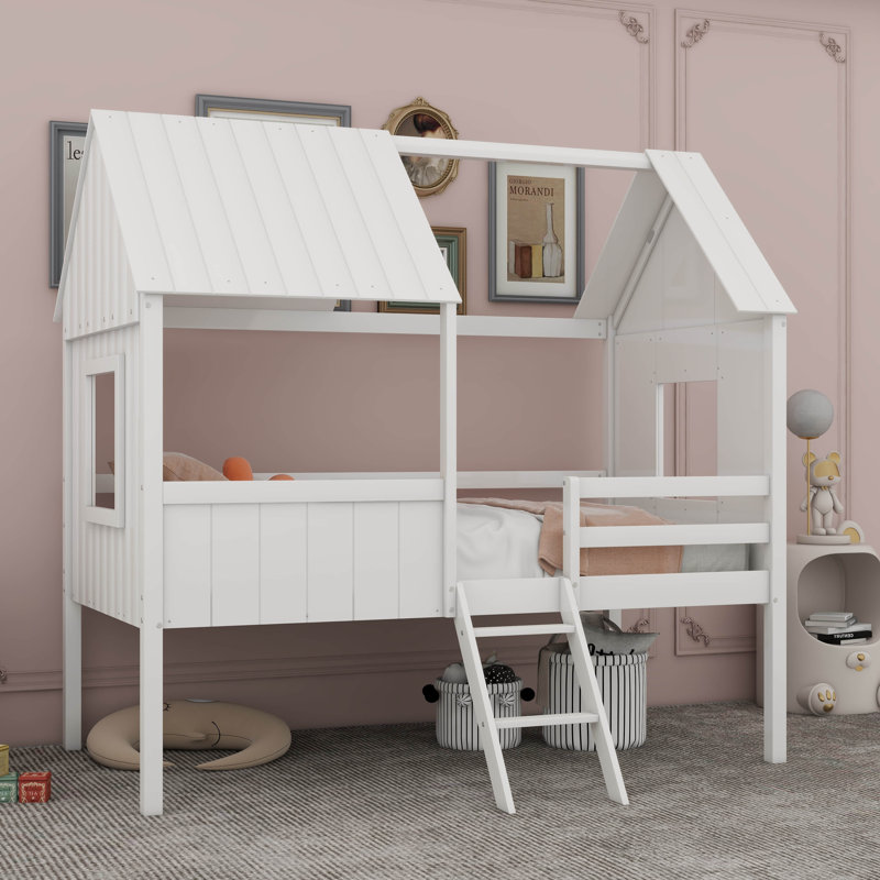 Hicksville Kids Twin Loft Bed, White