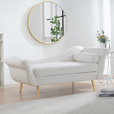 Chaise longue avec accoudoirs à volutes