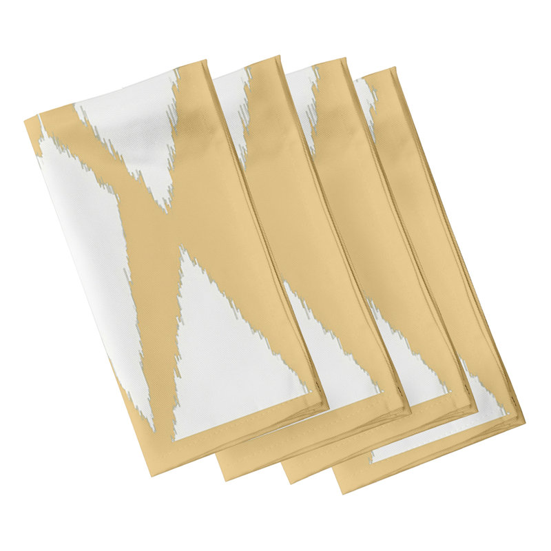 Serviette Figaro, L 18 po x L 18 po, Jaune