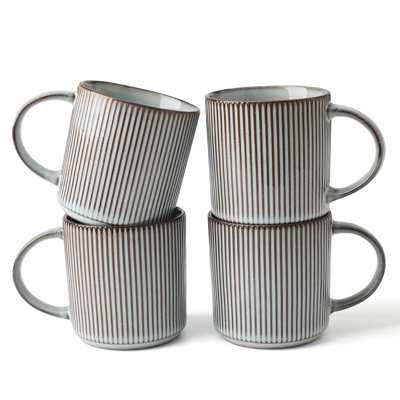 Star Series 4 Pieces Mug Set, Black