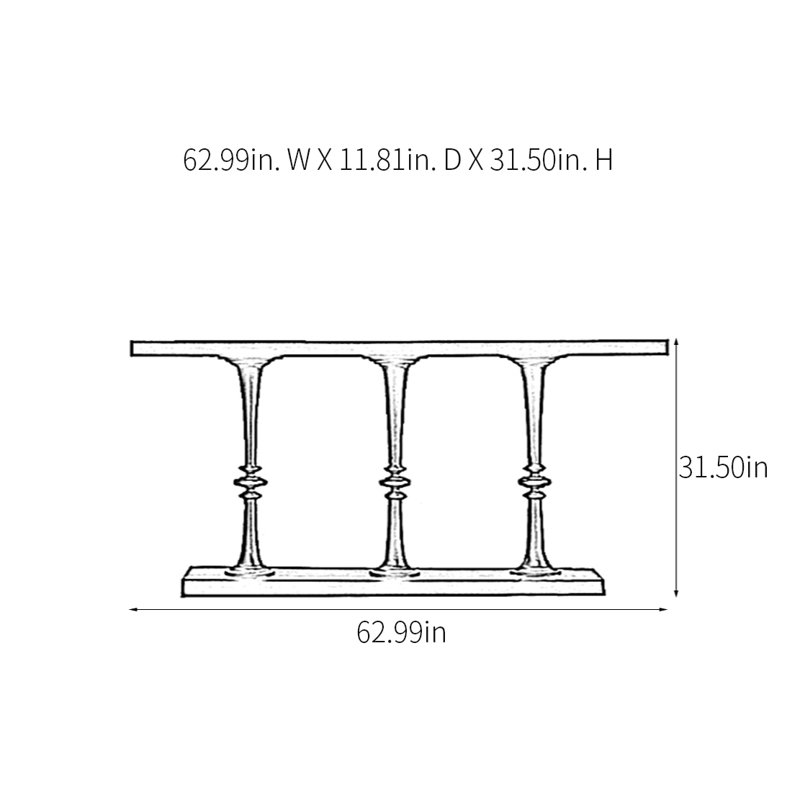 Swenson, H 31,5 po x l 62,99 po x P 11,81 po