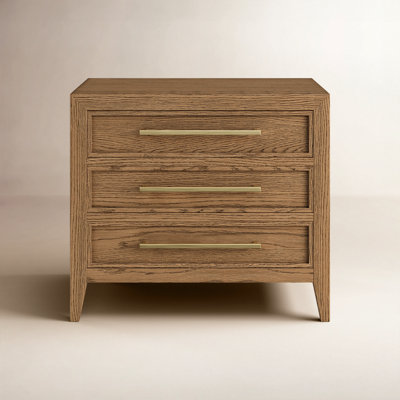 Adley 3-Drawer Oak Nightstand