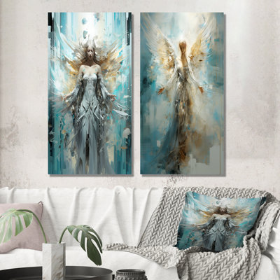 Angels Announcement - Christianisme céleste - Christianisme, ensemble de 3 impressions sur métal