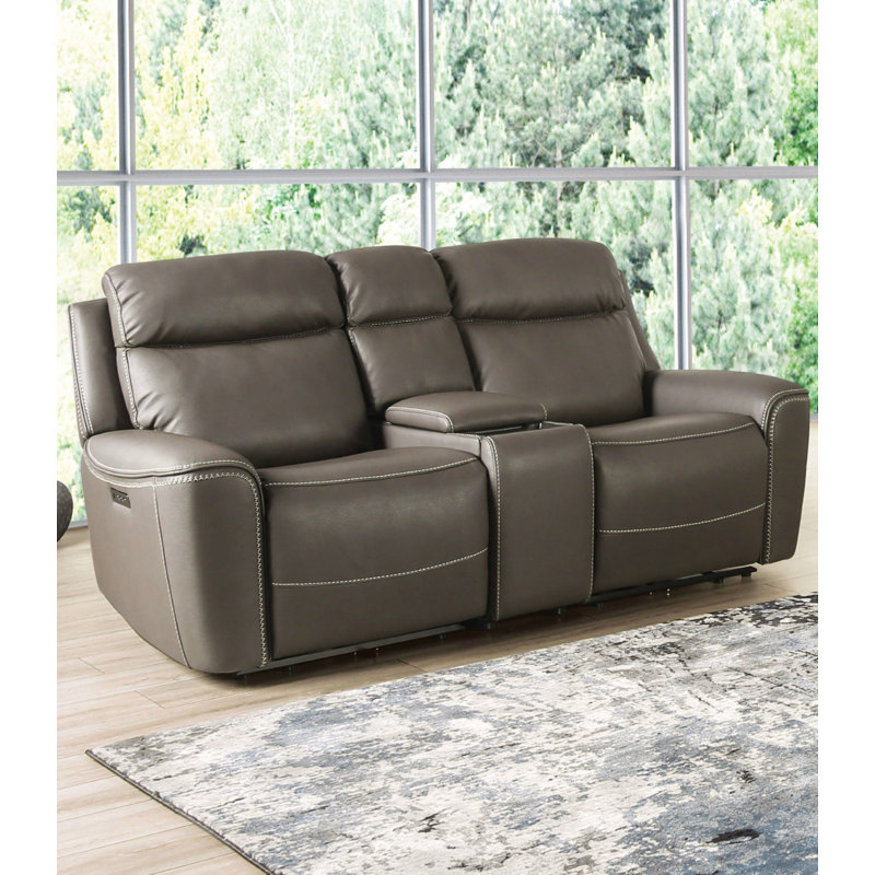 Causeuse électrique 81 81 po, gris, Gris, 81.4