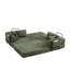 Canapé-lit convertible sur pied en chenille avec coussins - Canapé-lit double pliable pour le salon