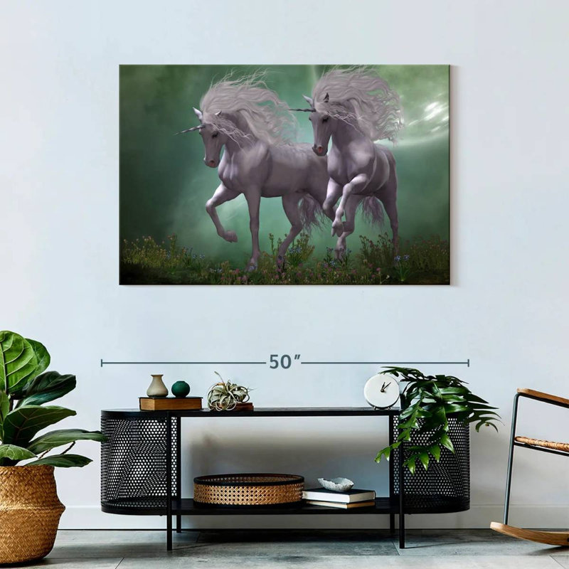 Unicorn Lovers, 30" H x 45" W