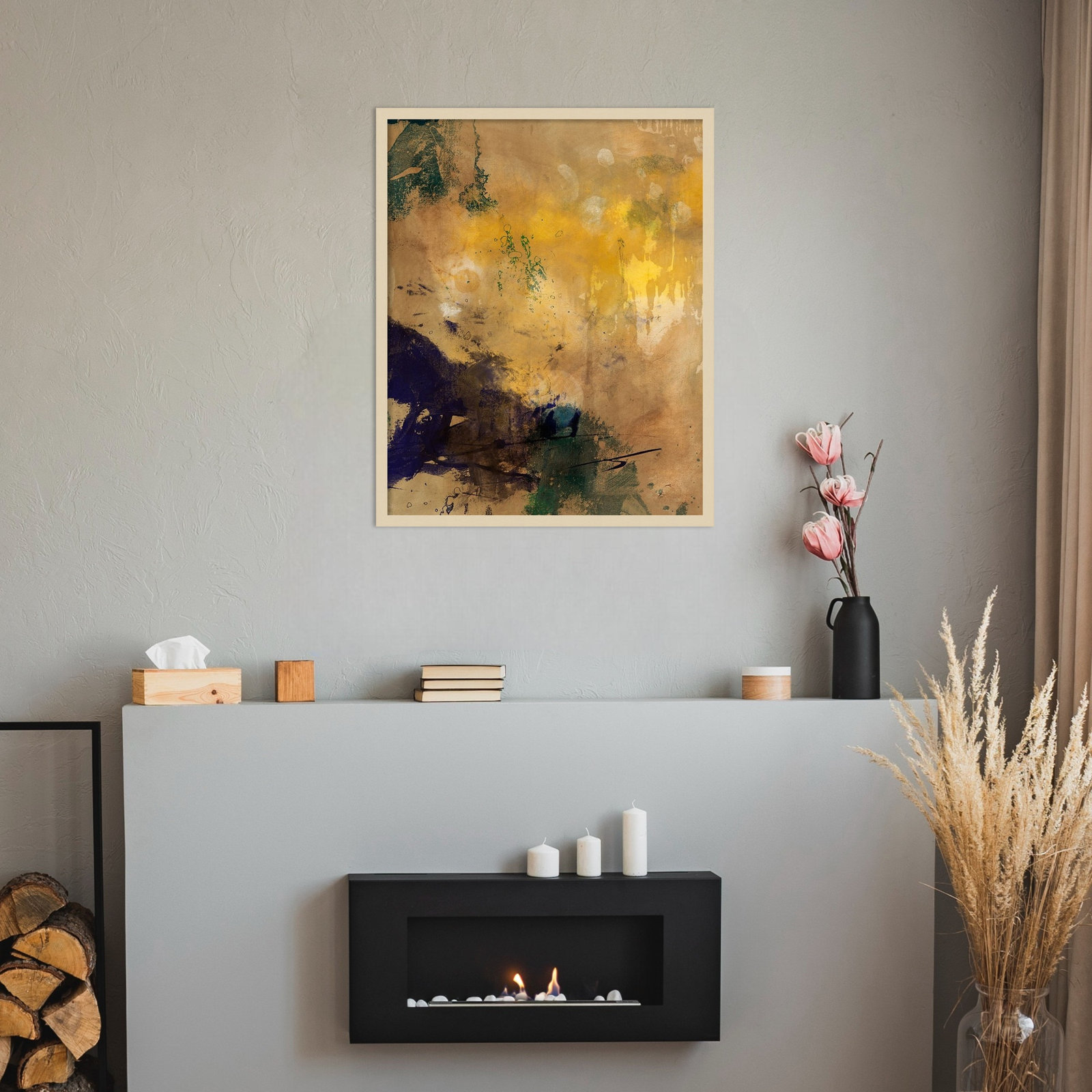 Flagler "Amber Haze II" Print, 33" H x 27" W, Brown