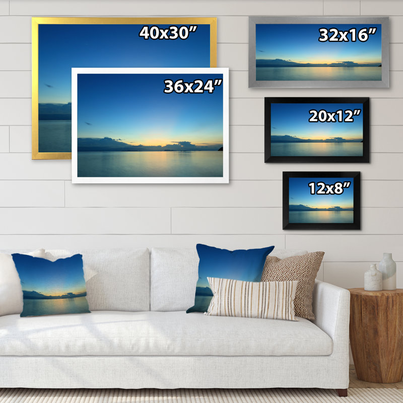 «Panoramic Cloud and Sky At Sunset», reproduction d'art sur toile, Cadre d'angle fermé noir, H 8 po x l 12 po x P 1 po
