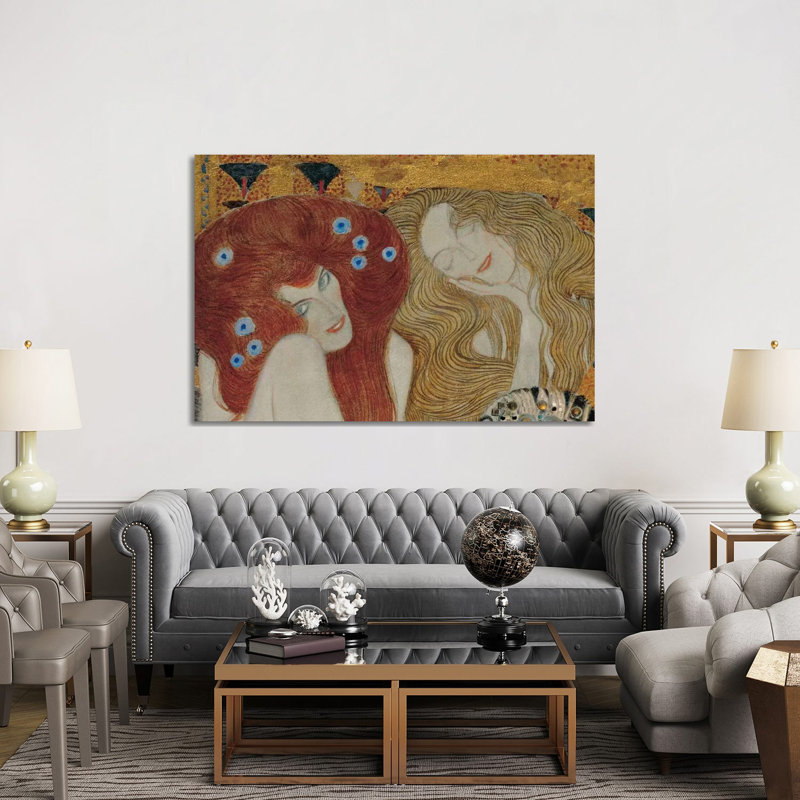 Beethoven Frieze by Gustav Klimt - Wrapped Canvas Painting, 152.5 cm H x 101.5 cm W