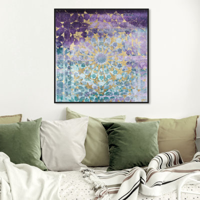 " Viridian Violet Mandala " Painting Print