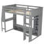 Lit mezzanine en bois avec bureau Wood-1327532942