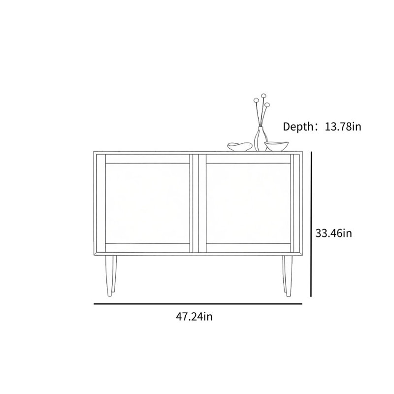 Croydon, 33.46" H x 47.24" W x 13.78" D