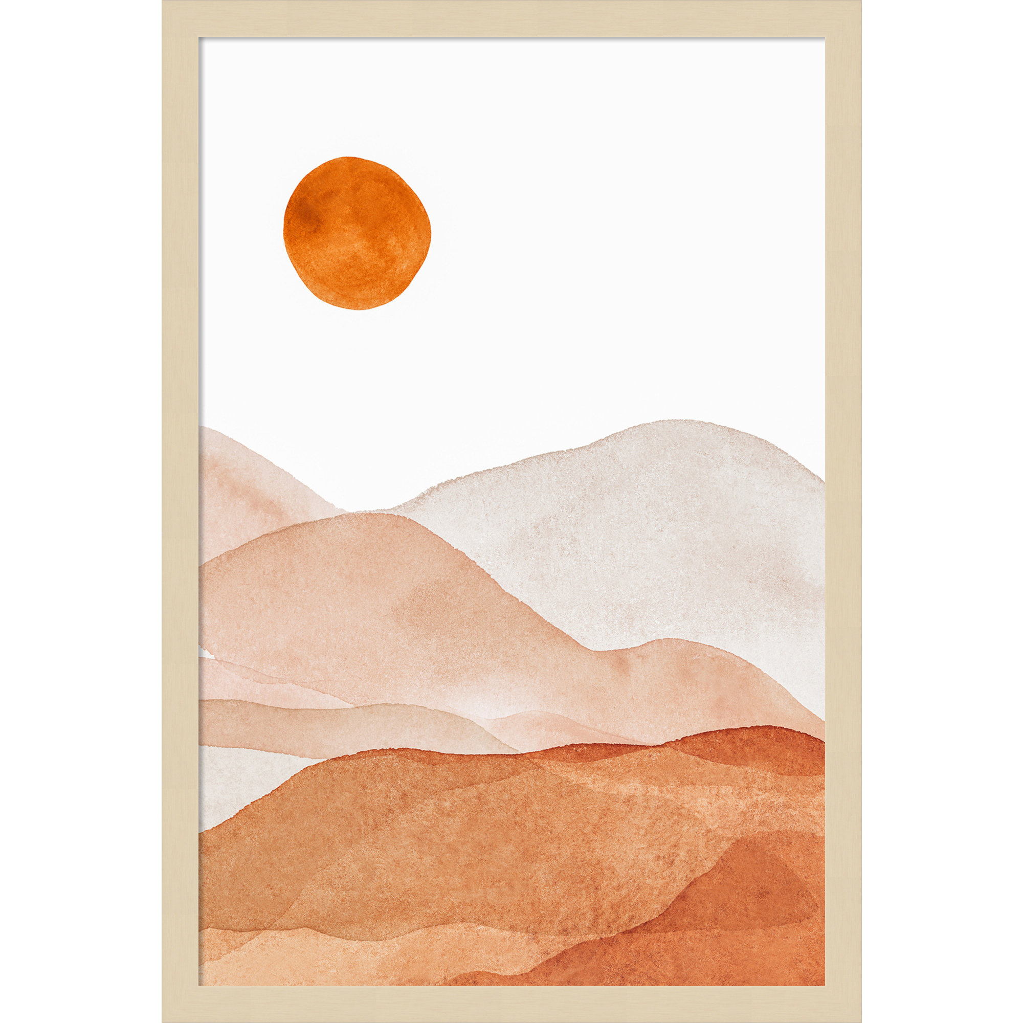 Mountain Range I by Amy Lighthall, Brown, 25.25" H x 17.25" W x 0.88" D