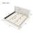 Velvet Bed with Round Wooden Legs-376806554-376806535