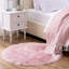 Tapis rose à poils longs Dosie-705126444