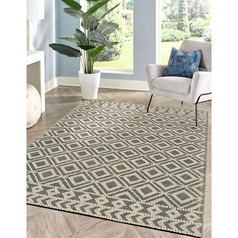 Tapis contemporain en laine Maya, Rectangulaire 8 pi x 10 pi