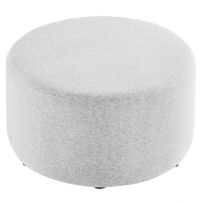 Modway Callum Large 29" Round Woven Heathered Fabric Upholstered Ottoman