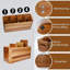 Acacia Wood Cylinder Utensil Crock