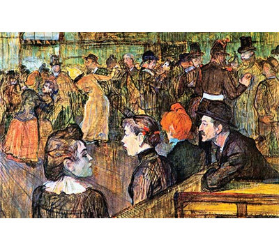 " At The Moulin De La Gallette " by Henri De Toulouse-Lautrec