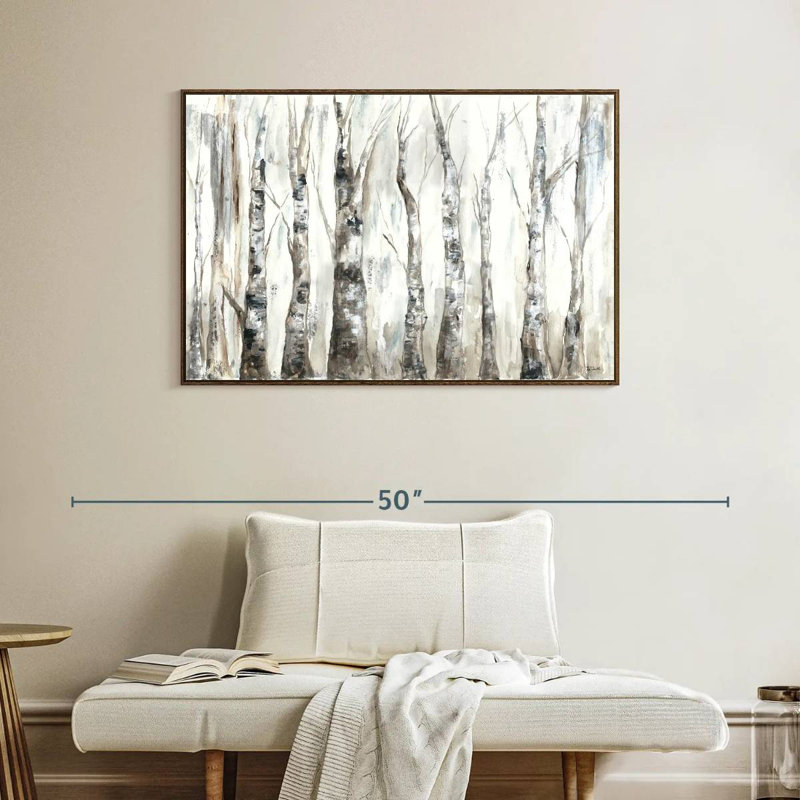 Winter Aspen Trunks - neutre, Cadre flottant noyer, 40 po x 27 po