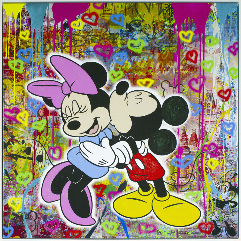 Caricature d'icônes 2, impression sur toile encadrée