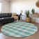 Premium Machine Washable Prisco Teal Rug
