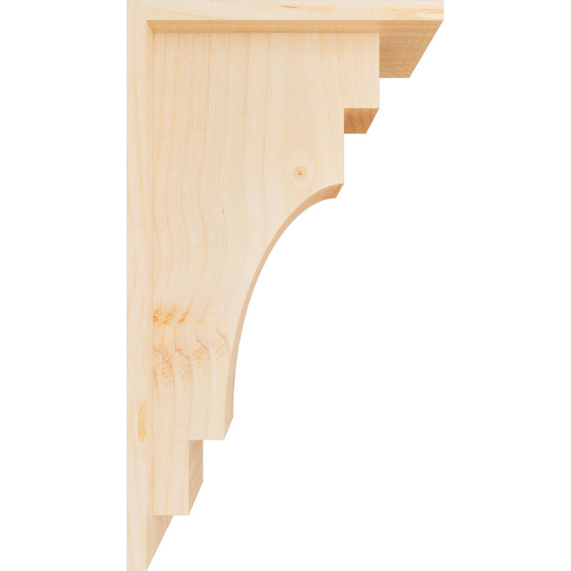 Corbeau méditerranéen avec contre-plaque, H 18 po x l 5,5 po x P 10 po, Sapin de Douglas, Lisse