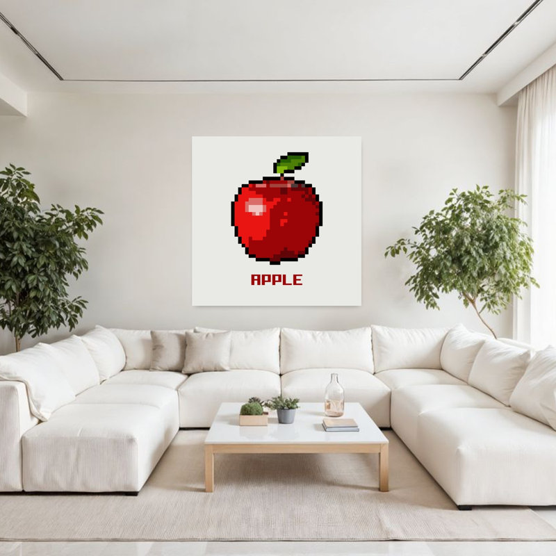 Art rétro rétro paysage classique de fruits rétro pomme, H 48 po x l 48 po