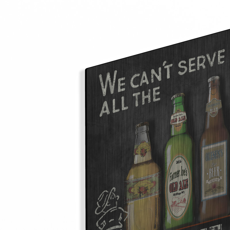  «Best Beer Sign» par Jean Plout, art mural en métal, 16 po x 12 po, 16 po x 12 po