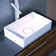 WS Bath Collections Vision 14.2'' White Ceramic Rectangular Bathroom Sink