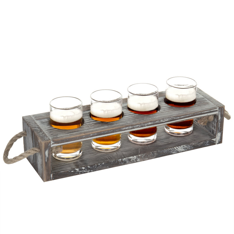 4 Piece 148ml Glass Beer Flight Set