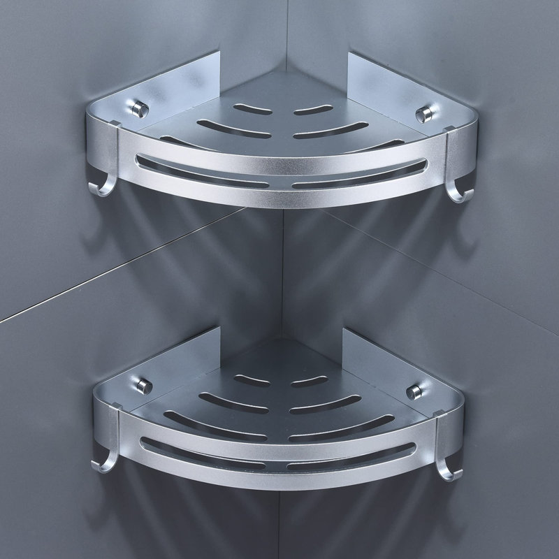 Anders Shower Shelf, Bright Silver
